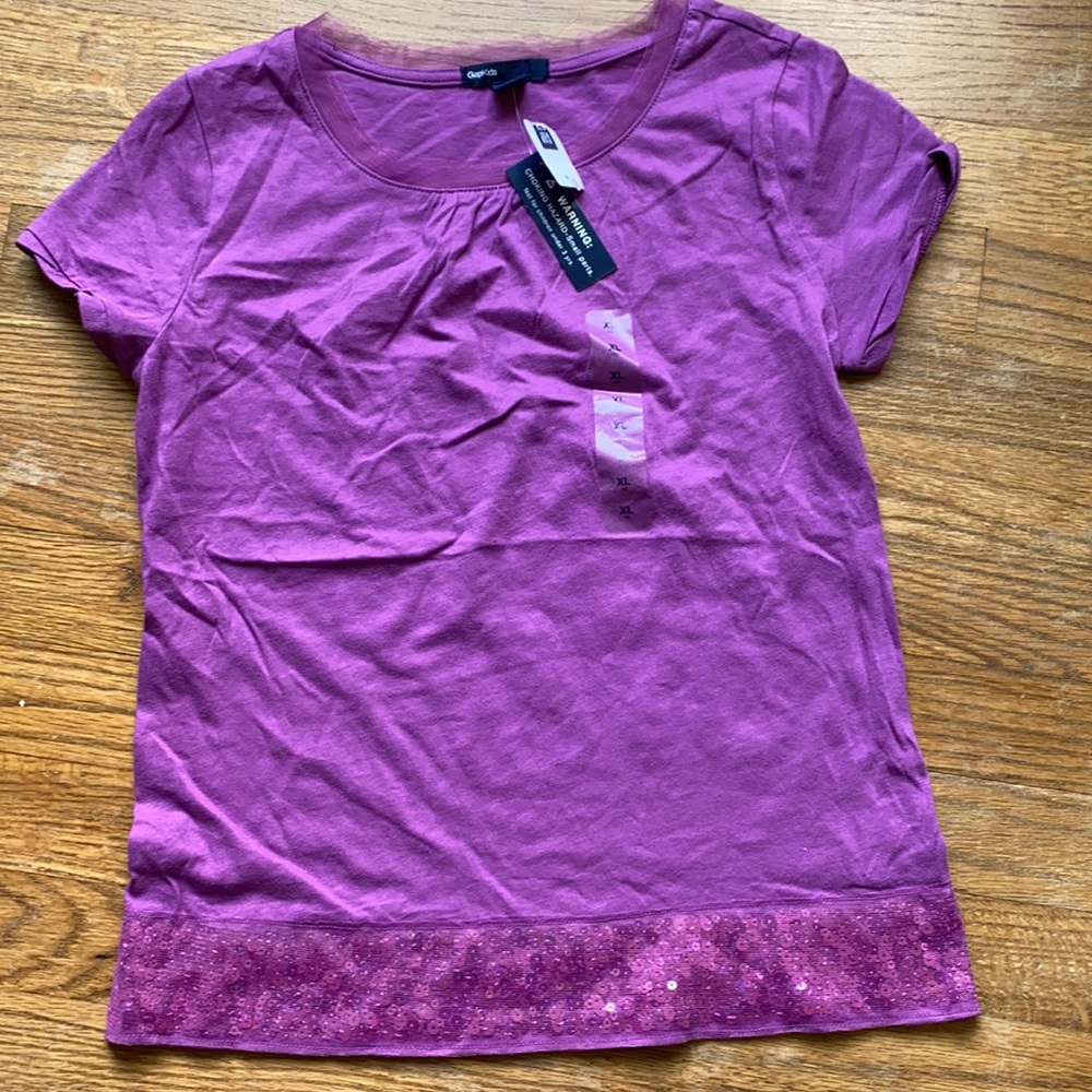 Gap purple t shirt, size 12 and 14, 14 is NWOT